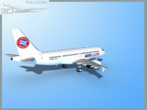 falcon3d  a319 aero lloyd 3D मॉडल