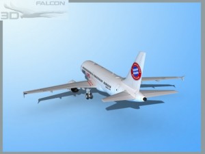 falcon3d  a319 aero lloyd 3D मॉडल