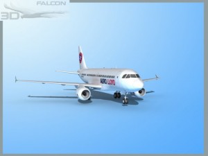 falcon3d  a319 aero lloyd 3D मॉडल