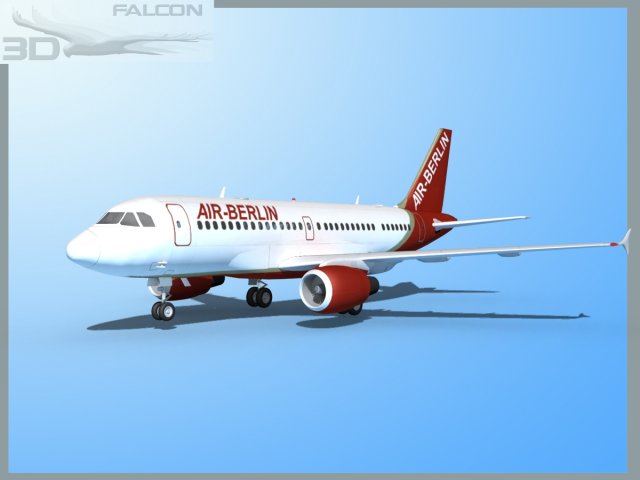 falcon3d a319 air berlin 3D-Modell .c4d .max .obj .3ds .fbx .stl .blend 