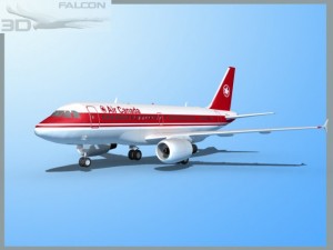 falcon3d a319 air canada 3D Модель