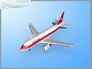 falcon3d a319 air canada 3D Model