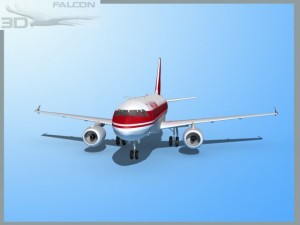 falcon3d a319 air canada 3D Model