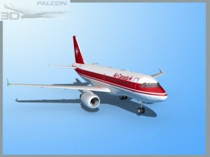 falcon3d a319 air canada 3D Model