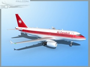falcon3d a319 air canada 3D Model