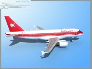 falcon3d a319 air canada 3D Model