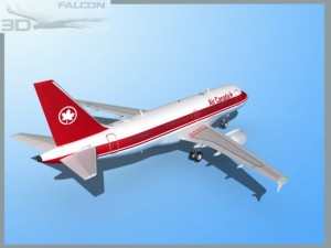 falcon3d a319 air canada 3D Model