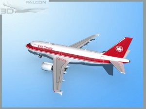 falcon3d a319 air canada 3D Model