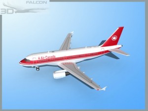 falcon3d a319 air canada 3D Model