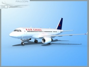 falcon3d a319 air canada 2 3D Model