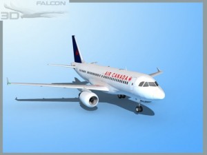 falcon3d a319 air canada 2 3D Model