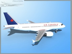 falcon3d a319 air canada 2 3D Model