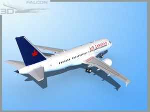 falcon3d a319 air canada 2 3D Model