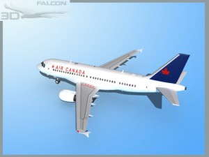 falcon3d a319 air canada 2 3D Model