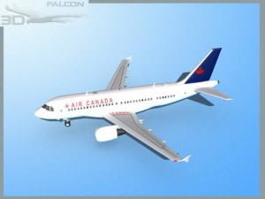 falcon3d a319 air canada 2 3D Model