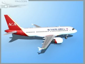 falcon3d a319 air charter america 3D Model