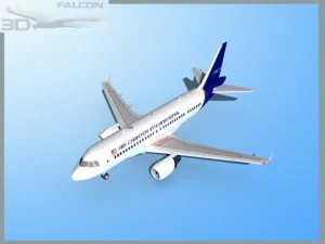 falcon3d a319 air charter intl 3D Model