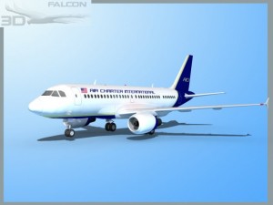 falcon3d a319 air charter intl 3D 모델