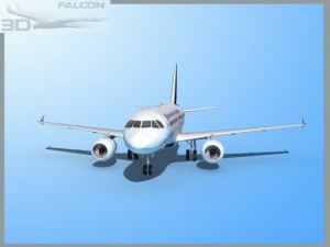 falcon3d a319 air charter intl 3D 모델