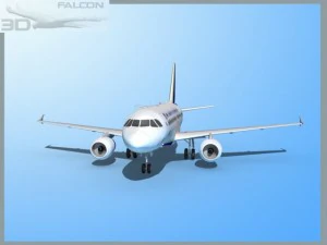 falcon3d a319 air charter intl 3D Model