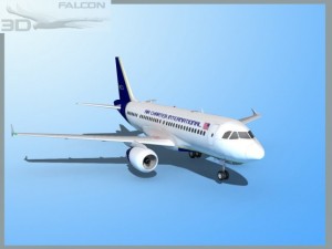 falcon3d a319 air charter intl 3D 모델