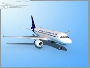 falcon3d a319 air charter intl 3D Model