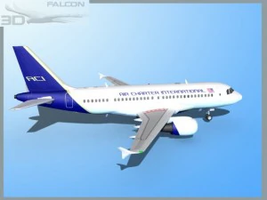 falcon3d a319 air charter intl 3D Model
