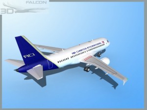 falcon3d a319 air charter intl 3D 모델