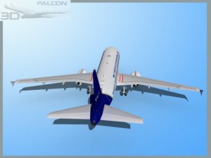 falcon3d a319 air charter intl 3D 모델