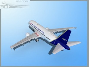 falcon3d a319 air charter intl 3D 모델