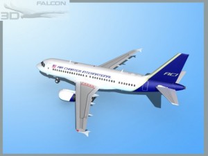falcon3d a319 air charter intl 3D 모델