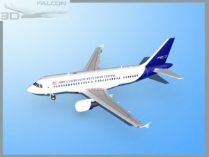 falcon3d a319 air charter intl 3D 모델