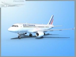 falcon3d a319 air france 3Dモデル