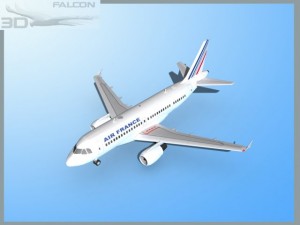 falcon3d a319 air france Modelo 3D