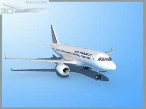 falcon3d a319 air france Modelo 3D