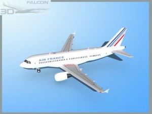 falcon3d a319 air france Modelo 3D