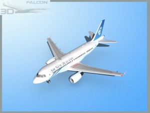 falcon3d a319 air new zealand 3D Model