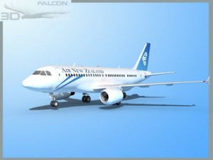 falcon3d a319 air new zealand 3D Модель