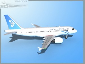 falcon3d a319 air new zealand 3D Модель