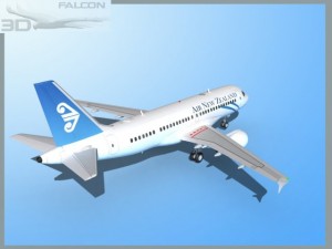 falcon3d a319 air new zealand 3D Модель