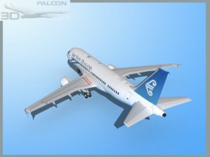 falcon3d a319 air new zealand 3D Модель