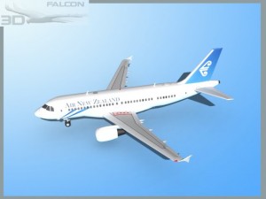 falcon3d a319 air new zealand 3D Модель