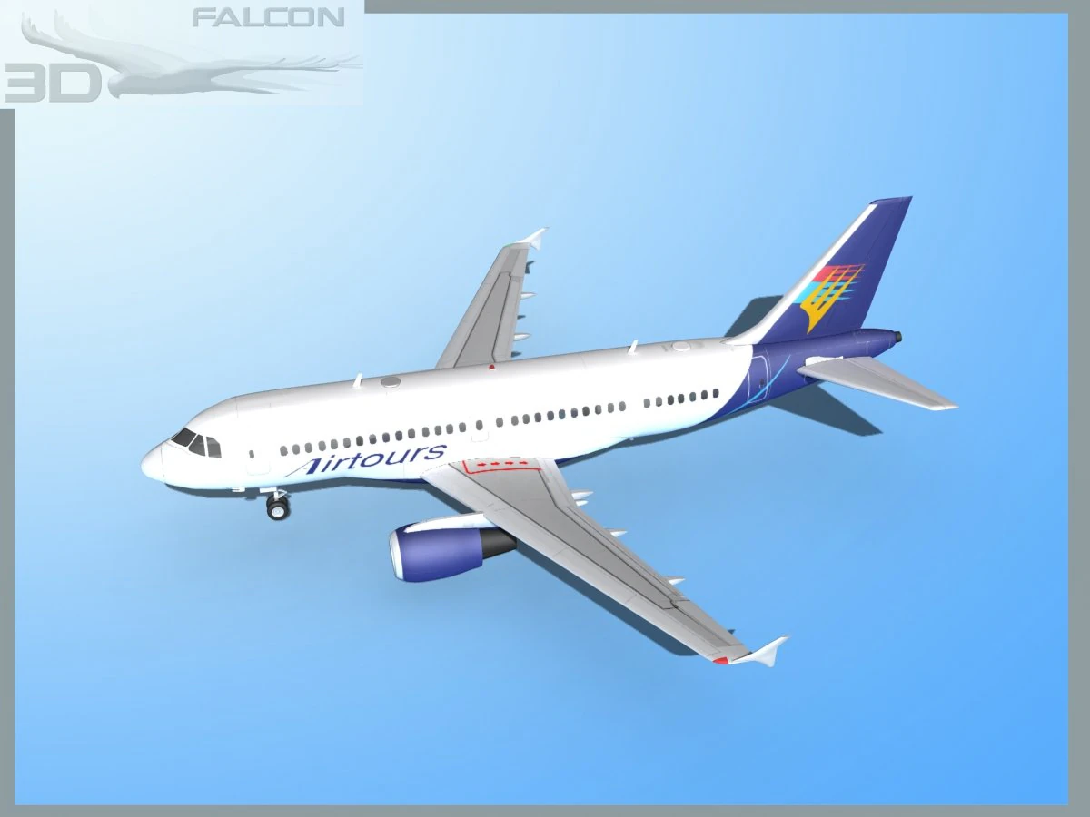 falcon3d a319 air tours 3D Model .c4d .max .obj .3ds .fbx .stl .blend