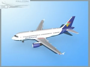 tour aerei Falcon3D A319 Modello 3D
