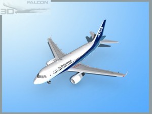 falcon3d a319 all nippon airways 3D Model