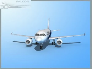 falcon3d a319 all nippon airways 3D Model