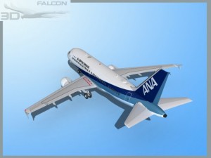 falcon3d a319 all nippon airways 3D Model