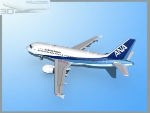 falcon3d a319 all nippon airways 3D Model