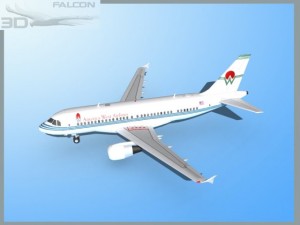 falcon3d a319 america west airlines Modelo 3D