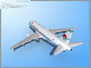 falcon3d a319 america west airlines Modelo 3D